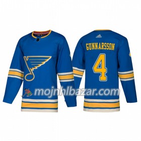 Dresovi St. Louis Blues Carl Gunnarsson 4 Adidas 2018-2019 Alternate Authentic - Muške